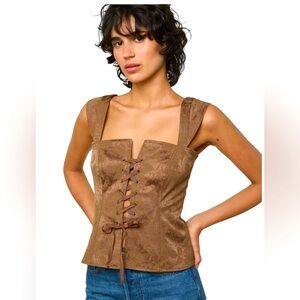 RARE Rouje Doralisa Lace Up Bronze Corset (size XS / 2 / 34) NEW with tags